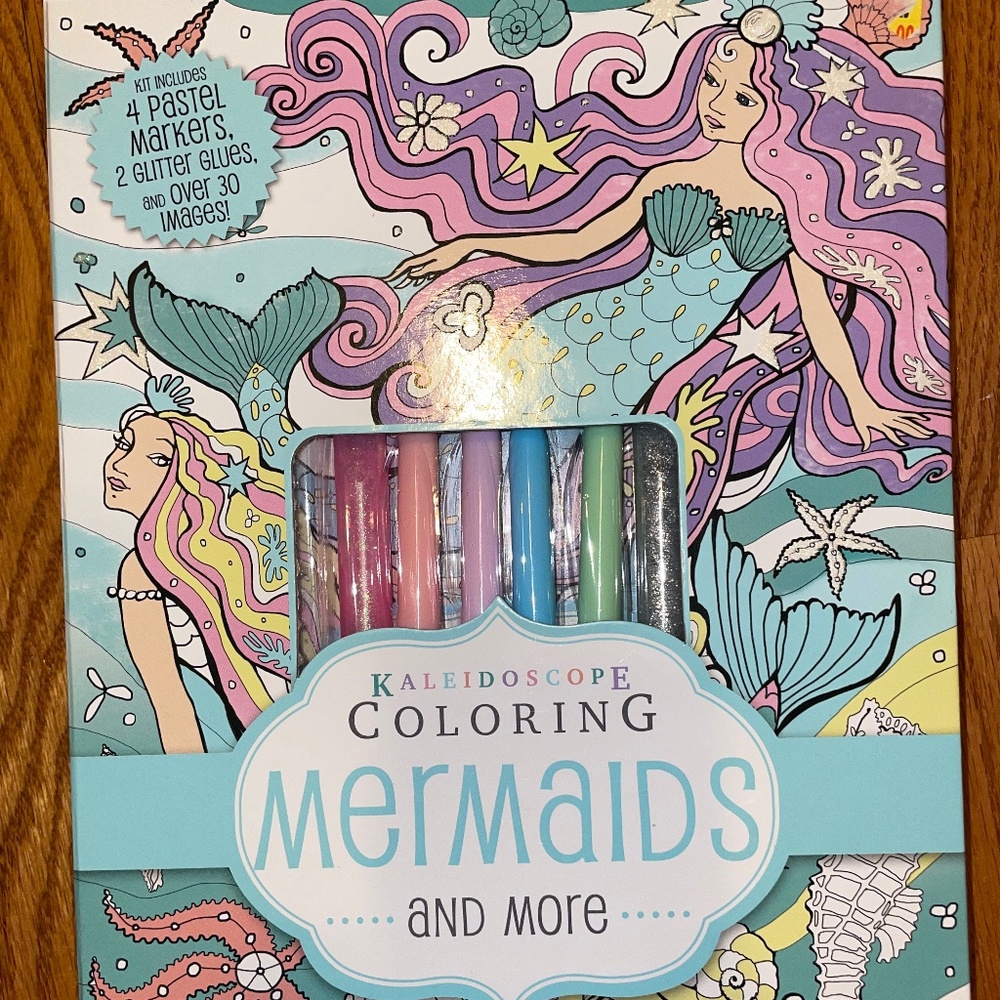 Kaleidoscope Pastel Colouring Kit: Mermaids and More